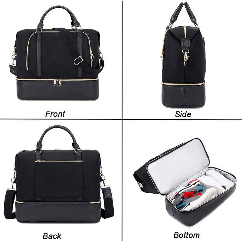 Sac en cuir de voyage du molleton des hommes des femmes avec la douille 17.3x14.5x8.3 de chariot »