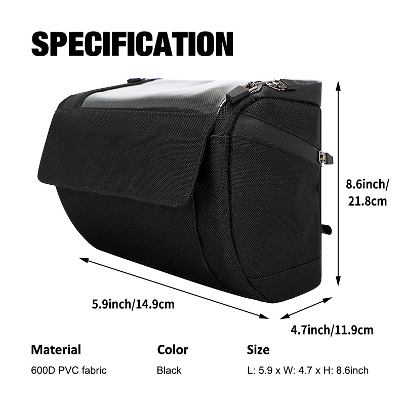 Sac de téléphone de vélo d'écran tactile faisant un cycle la poche imperméable 20x8x10cm extérieurs de portefeuille de cas de téléphone
