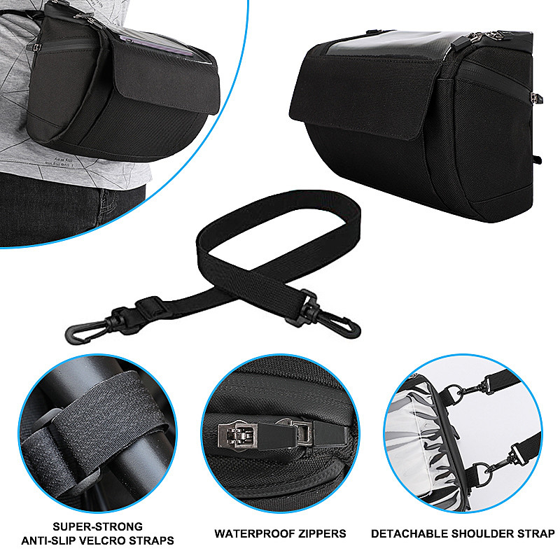 Sac de téléphone de vélo d'écran tactile faisant un cycle la poche imperméable 20x8x10cm extérieurs de portefeuille de cas de téléphone