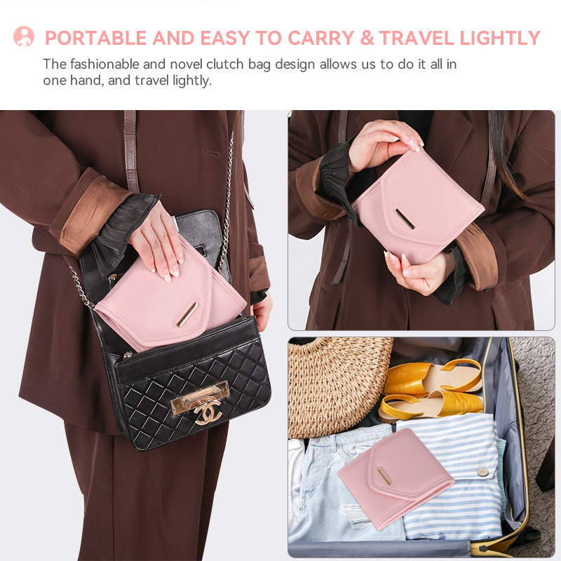 Sac pliable 14.5x3x15cm de Mini Travel Organizer Jewellery Roll de monture filtre de stockage de bijoux