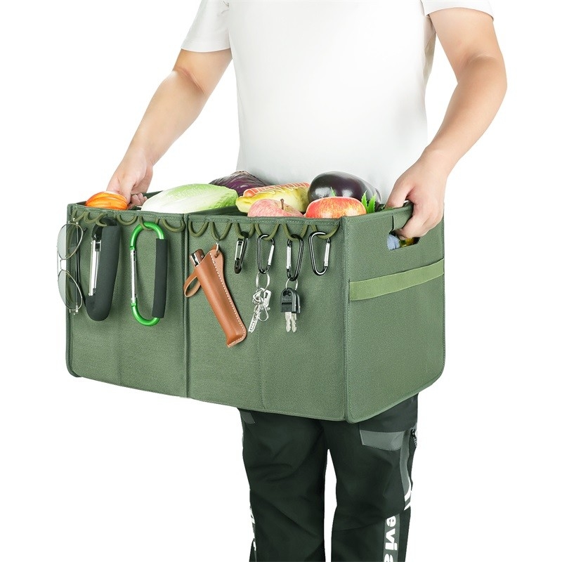 Stockage pliant Tote Luggage Storage For Suv de tronc deux compartiments 36x4x9 pliables »