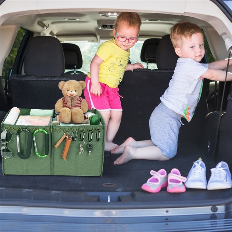 Stockage pliant Tote Luggage Storage For Suv de tronc deux compartiments 36x4x9 pliables »