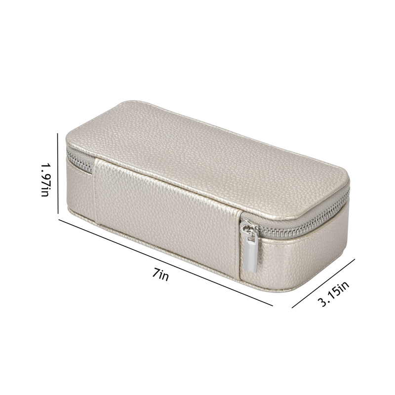 Le stockage de bijoux de maquillage met en sac le voyage en cuir 7x3.15x1.97 portatif d'unité centrale de boîte »