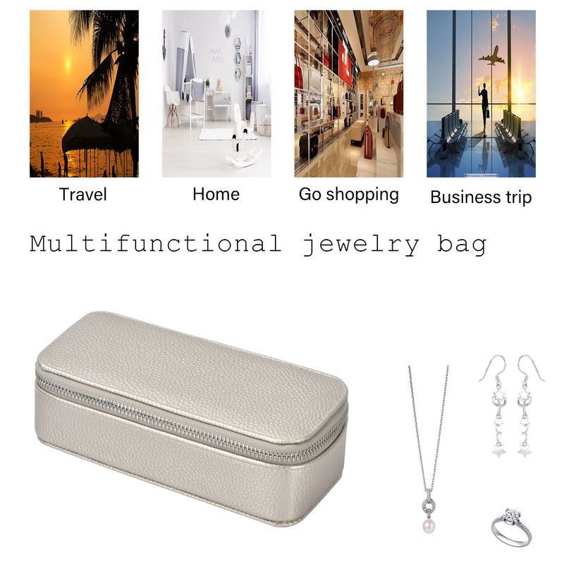 Le stockage de bijoux de maquillage met en sac le voyage en cuir 7x3.15x1.97 portatif d'unité centrale de boîte »