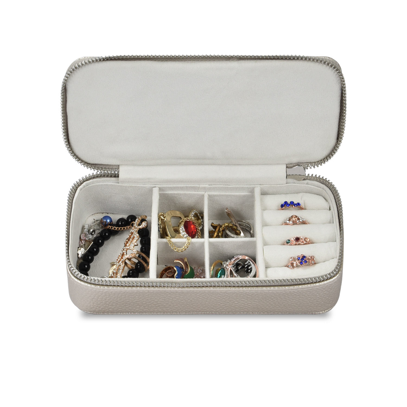 Le stockage de bijoux de maquillage met en sac le voyage en cuir 7x3.15x1.97 portatif d'unité centrale de boîte »