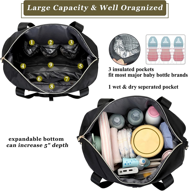 La couche-culotte mignonne molle Tote Bags Small Insulated Bottle empoche pour nouveau-né personnalisé