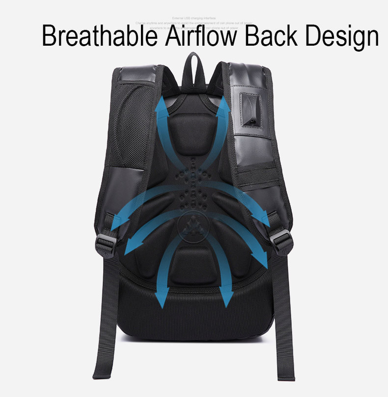Grande taille dure 16.14x10.43x1.18 d'EVA Shell Business Backpack Travelling Bags »