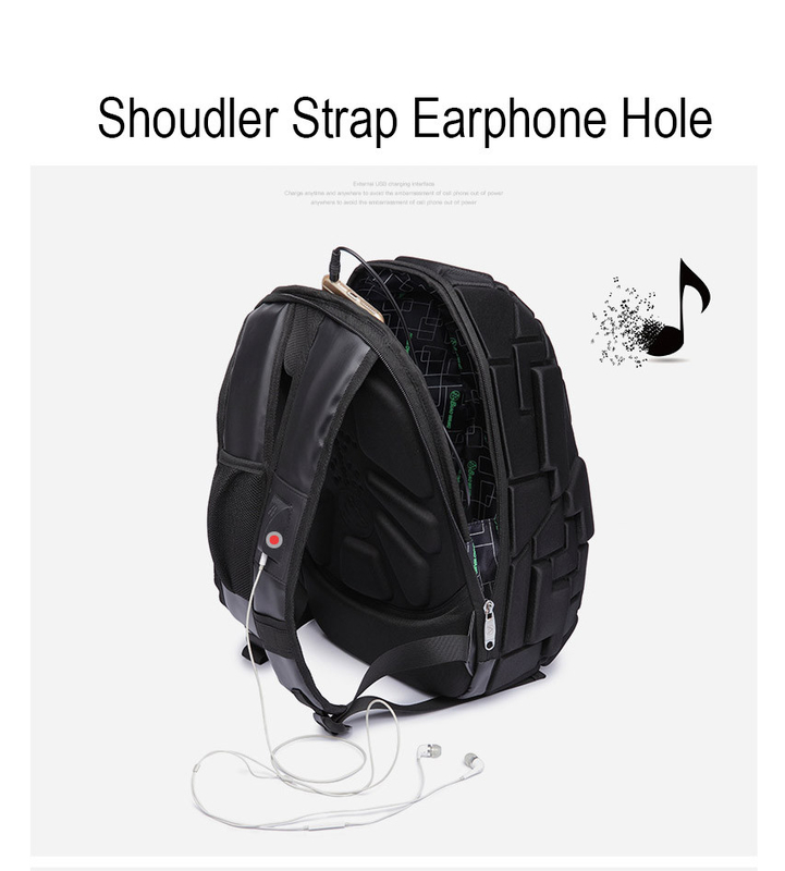 Grande taille dure 16.14x10.43x1.18 d'EVA Shell Business Backpack Travelling Bags »