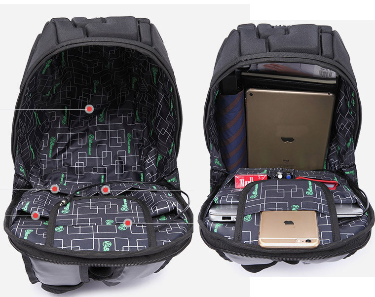 Grande taille dure 16.14x10.43x1.18 d'EVA Shell Business Backpack Travelling Bags »