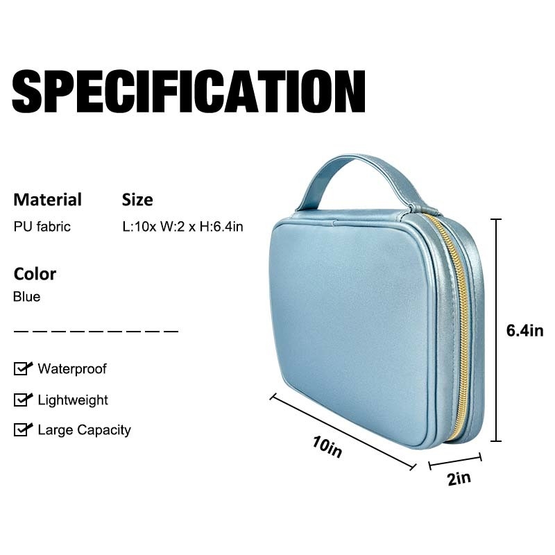 Petit étui à bijoux de voyage en simili cuir organisateur de voyage Portable 10x6.4x2