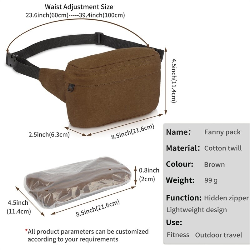 Le sac croisé de ceinture de maintien de corps de moto de MTB pour des femmes lancent l'épaule augmentant 8.5X2.5X4.5 »