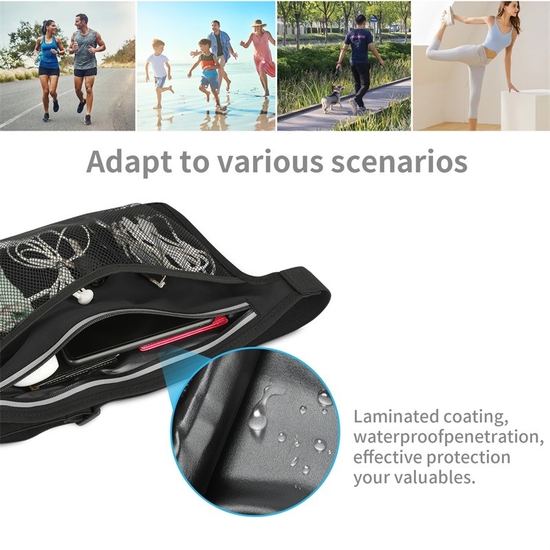 4,5 x 5,5 12.8X9.6 camping faisant du vélo Fanny Pack Belt Crossbody Bag Hig