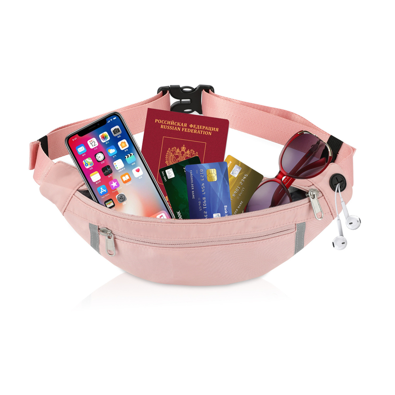Portefeuille Fanny Pink Pouch Waist Bag d'épaule augmentant la croix - corps pour les femmes 12.8X9.6 »