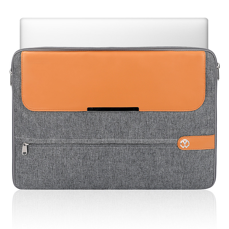 La douille d'ordinateur ordinateur portable fait sur commande d'affaires de 15,6 pouces met en sac la couverture en cuir de sac à main d'ordinateur portable de dames