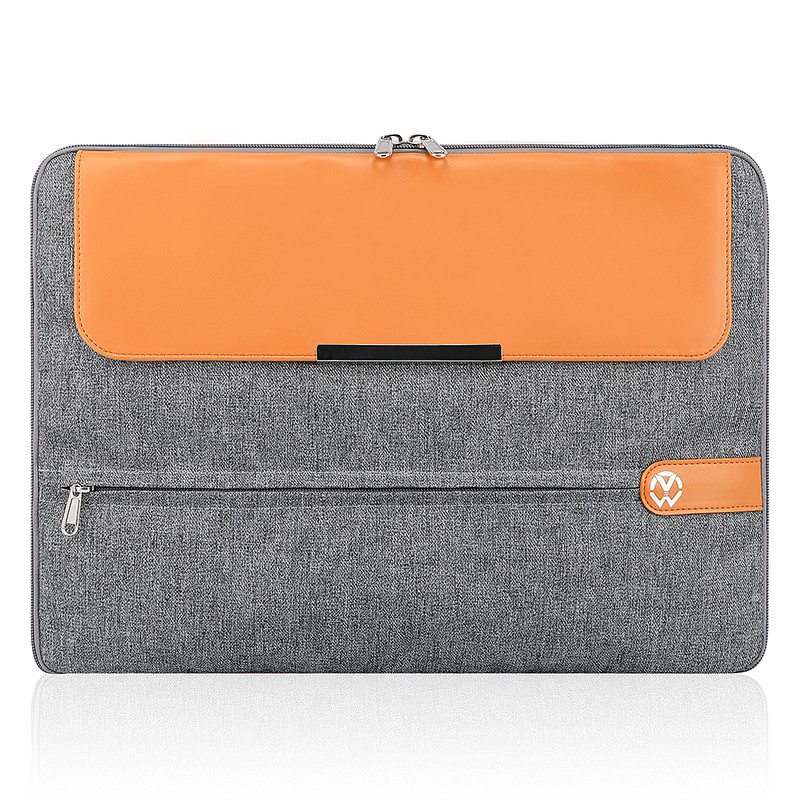 La douille d'ordinateur ordinateur portable fait sur commande d'affaires de 15,6 pouces met en sac la couverture en cuir de sac à main d'ordinateur portable de dames