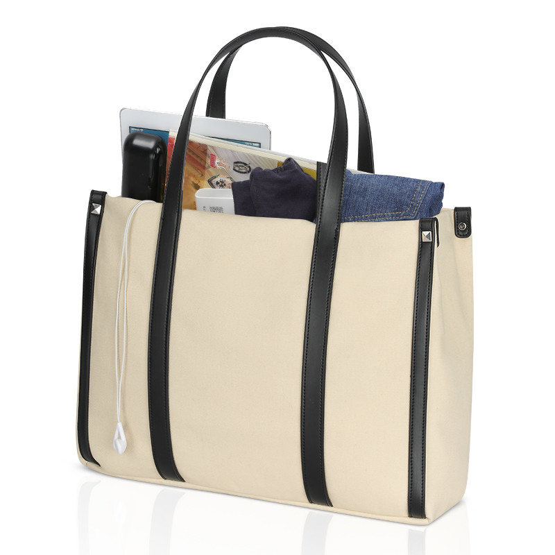 Écologique grande toile de taille sac à provisions les poignées courtes épaulent l'emballage 15x5x12 »