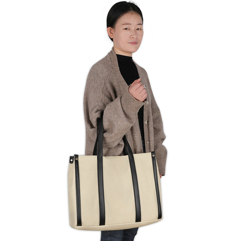 Écologique grande toile de taille sac à provisions les poignées courtes épaulent l'emballage 15x5x12 »