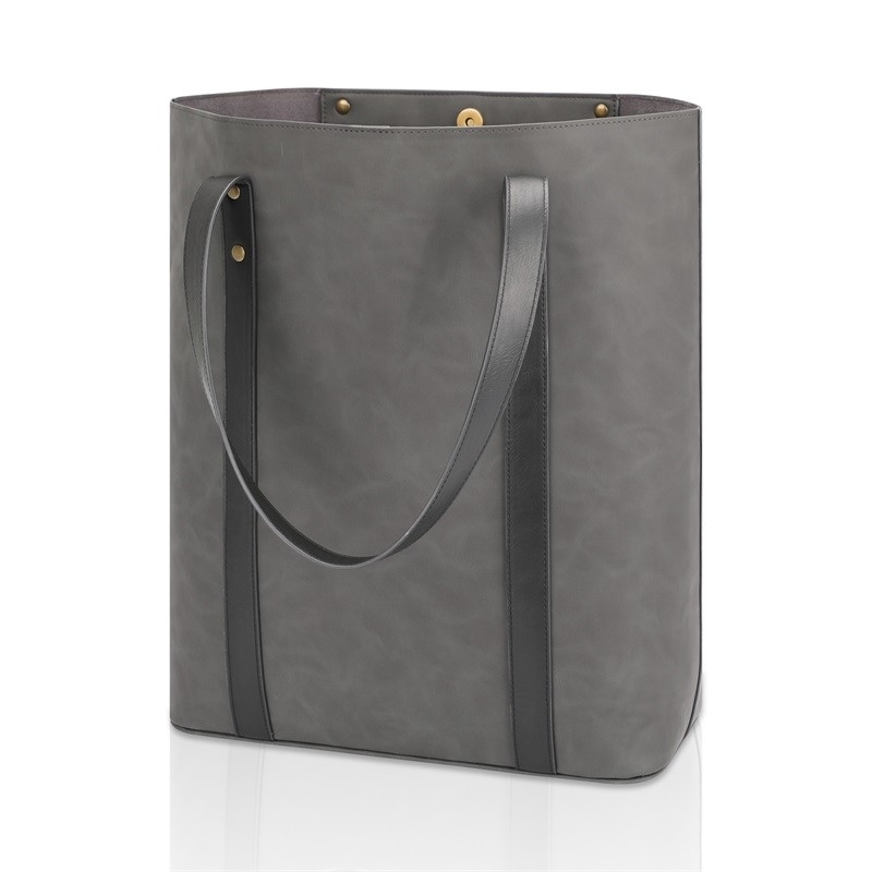 L'impression écologique sac à provisions l'emballage en cuir 13X5X15 de client de poche faite sur commande de tirette »