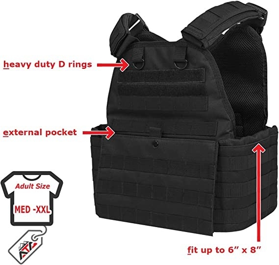Libération rapide de Molle de gilet tactique de transporteur de plat avec la maille 34