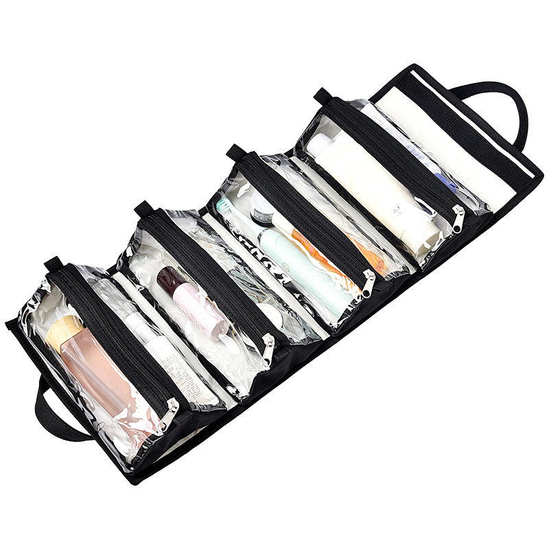 L'extra large de voyage accrochant le PVC de Bag Separated d'organisateur d'article de toilette composent la poche 9X5 »