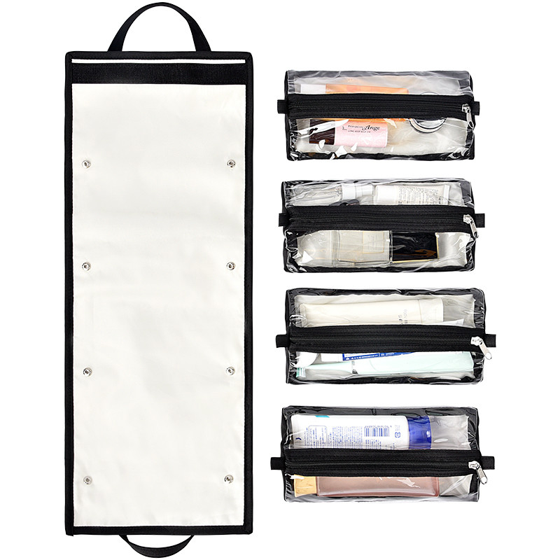L'extra large de voyage accrochant le PVC de Bag Separated d'organisateur d'article de toilette composent la poche 9X5 »