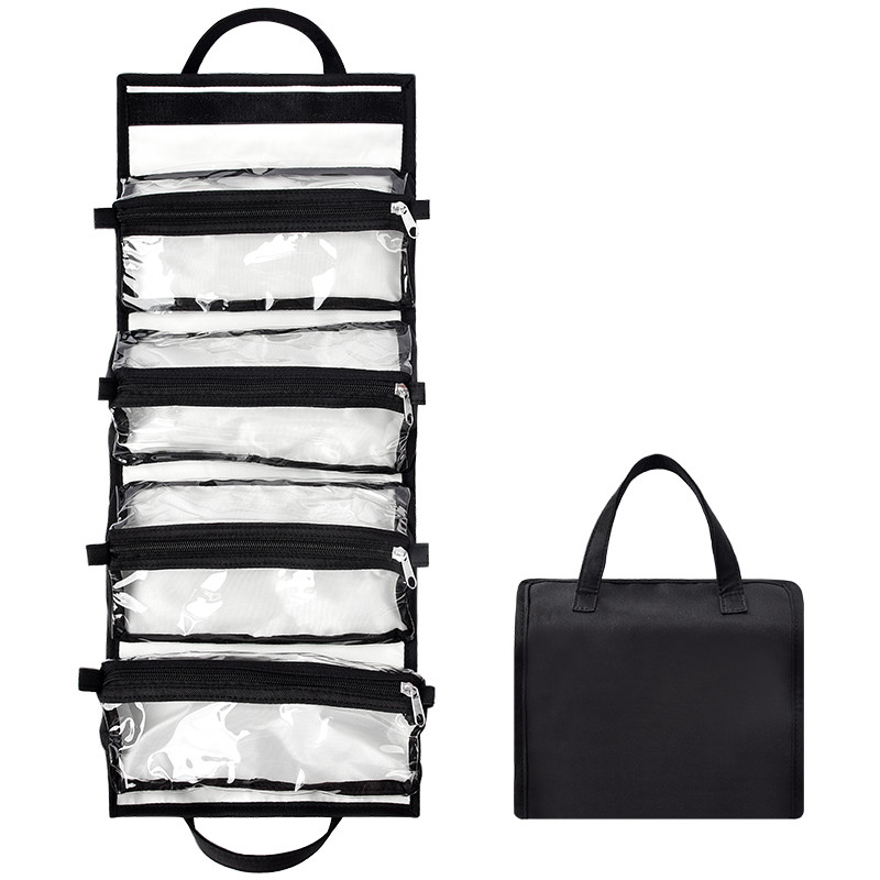 L'extra large de voyage accrochant le PVC de Bag Separated d'organisateur d'article de toilette composent la poche 9X5 »