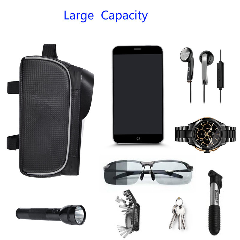 Sac supérieur de support de téléphone de sac de tube avec le support 8x3.2x4.75 de fenêtre de trou d'écouteur »