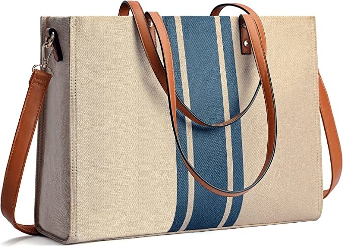 Voyage 16.33x4.7x12.99 de Tote Bag For Women Casual d'ordinateur portable de travail de toile
