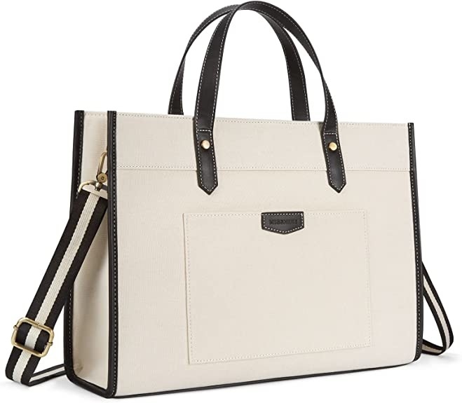 ordinateur portable Tote Bag, sacs de la toile 16x11.7x5.1 d'épaule de travail pour des achats de voyage