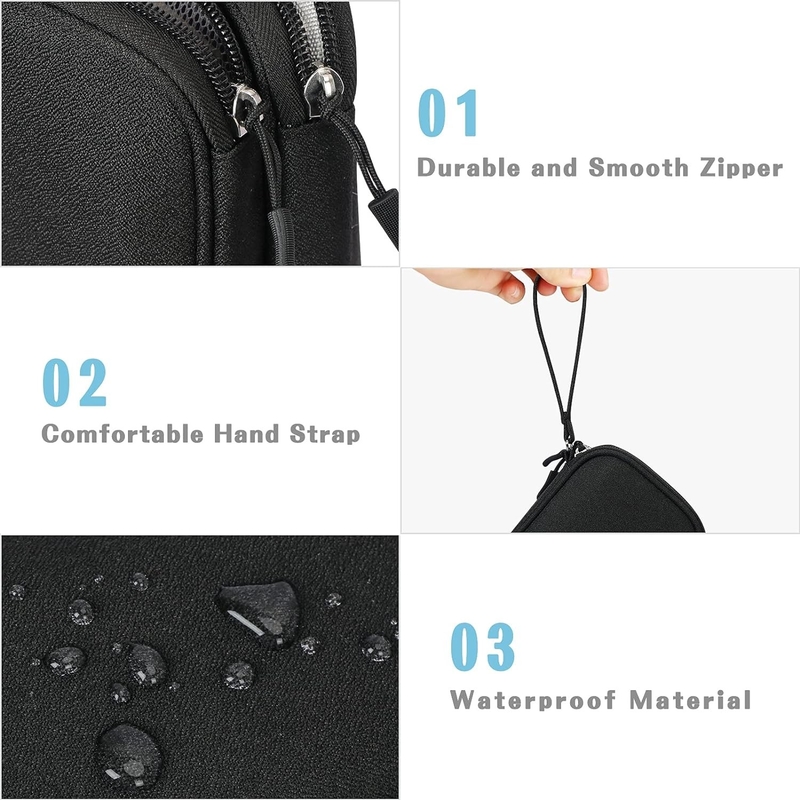 Sac à accessoires électroniques étanche à double couche tout en un