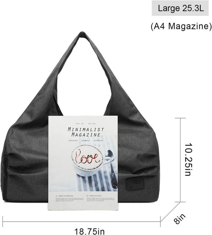 Polyester noir Yoga Gym Sports Sac de voyage à dos avec poches de rangement humides et sèches