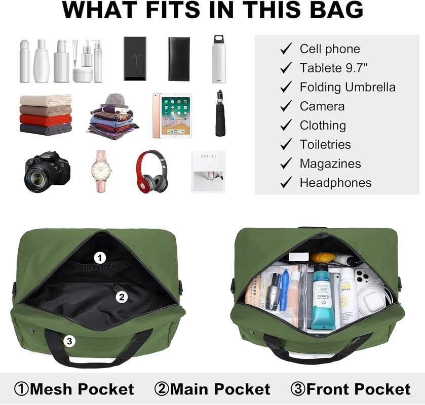 20L Sous le siège Porte-on Sports Tote Gym Weekender sac de nuit Pour les hommes Les femmes