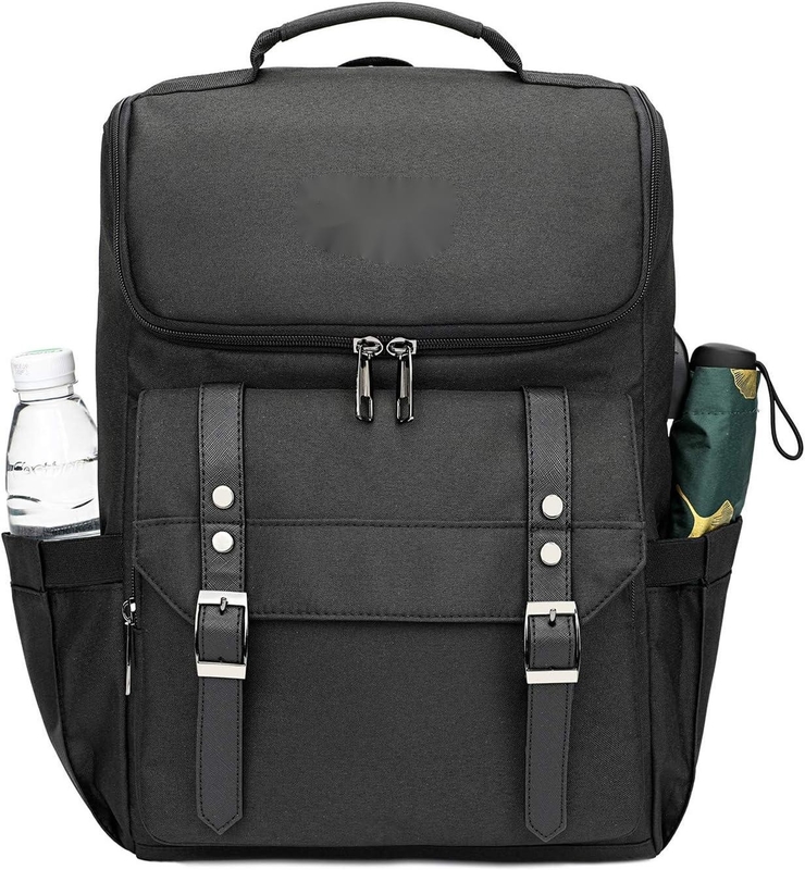 Sac de voyage personnalisé grand noir avec port de recharge USB pour femmes et hommes