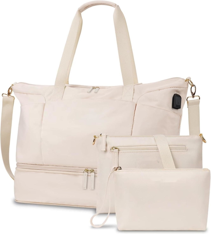 Sac de voyage à dos de week-end avec sac à chaussures et poche mouillée