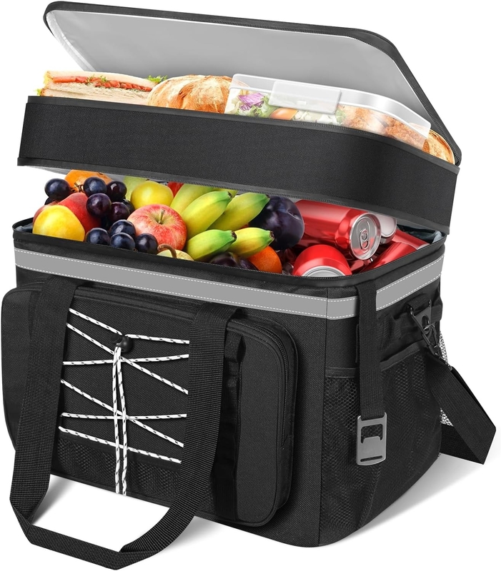 40L Portable étanche à l'eau Cooler sac isolé Compartements doubles Pour Beach Camping Picnic