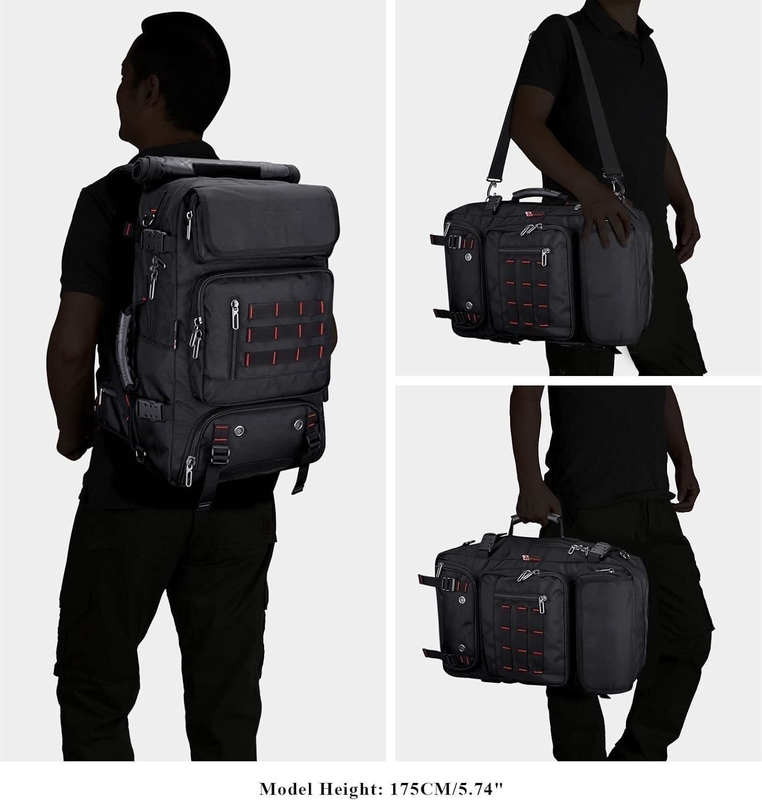 Un sac à main en nylon convertible pour hommes.