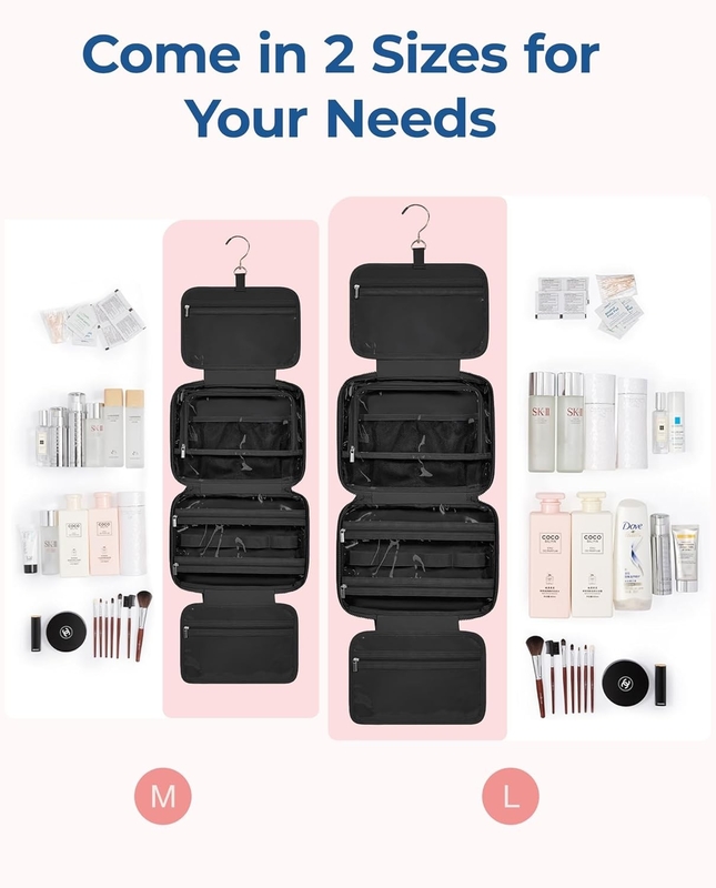 Noir Gros accessoires de voyage à main essentiels maquillage gonflé sac de voyage cosmétique sur mesure avec organiseur de bijoux