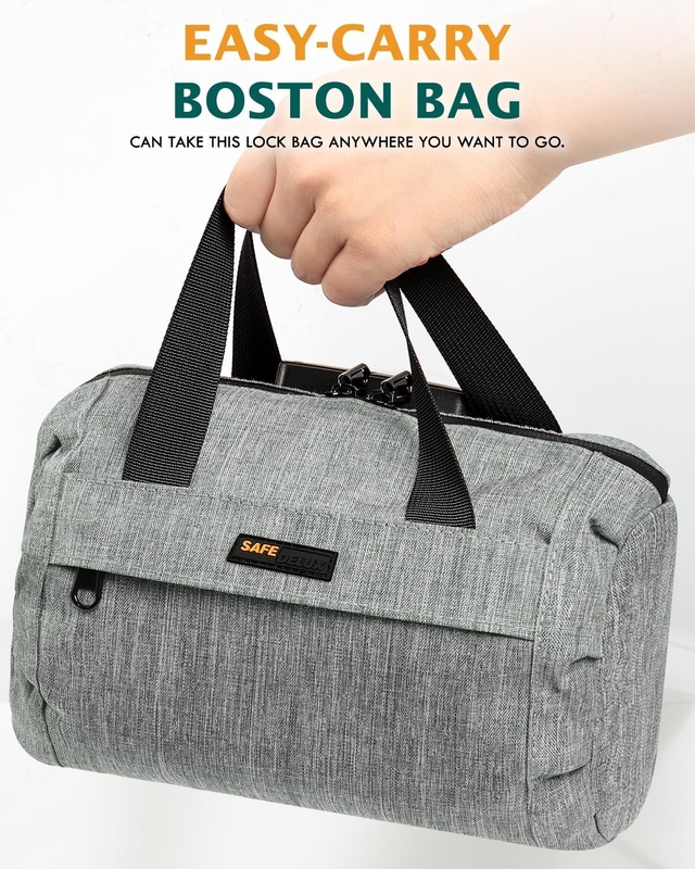 Grands cadeaux contenant revêtu de carbone charbon actif Boston sac anti-odeur de voyage sur mesure avec verrouillage combiné