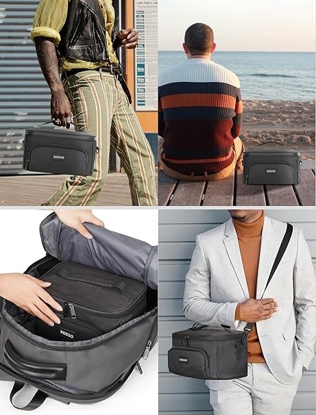 Sac portable de grande capacité, résistant à l'odeur et à l'odeur, personnalisé, résistant aux odeurs, à l'épaule détachable, séparateur amovible
