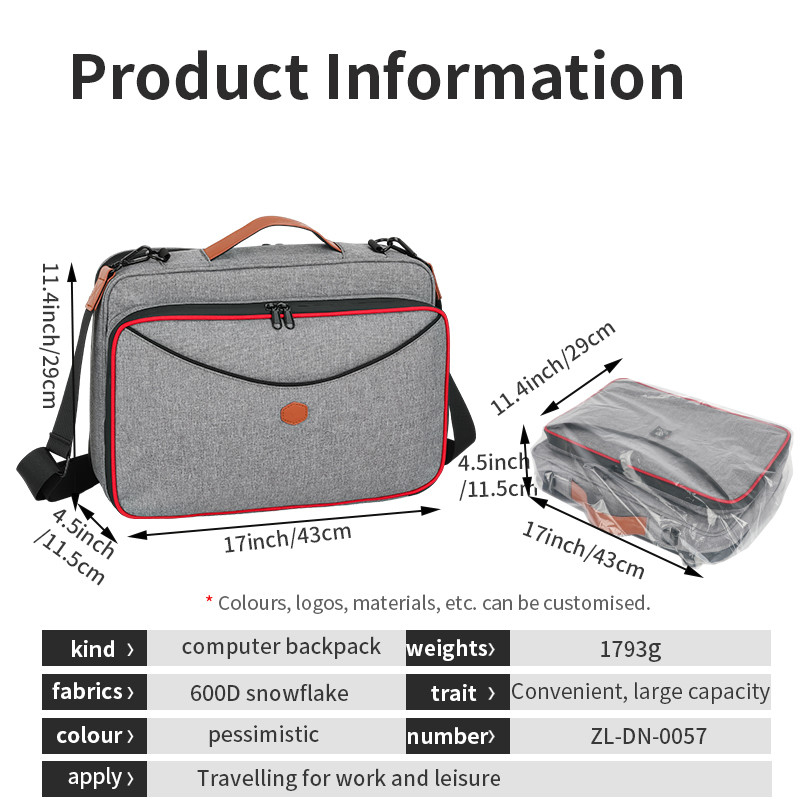 2024 Nouveau ordinateur étanche à l'eau de grande capacité ordinateur portable sac de voyage personnalisé avec épaule