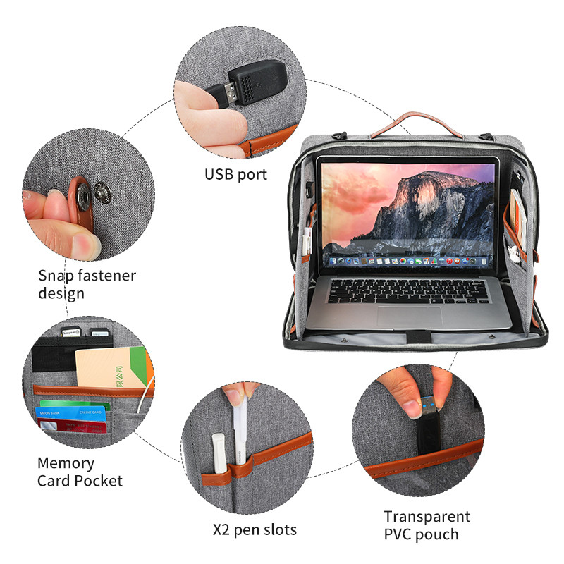 2024 Nouveau ordinateur étanche à l'eau de grande capacité ordinateur portable sac de voyage personnalisé avec épaule