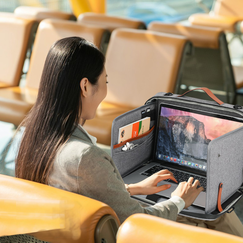 2024 Nouveau ordinateur étanche à l'eau de grande capacité ordinateur portable sac de voyage personnalisé avec épaule