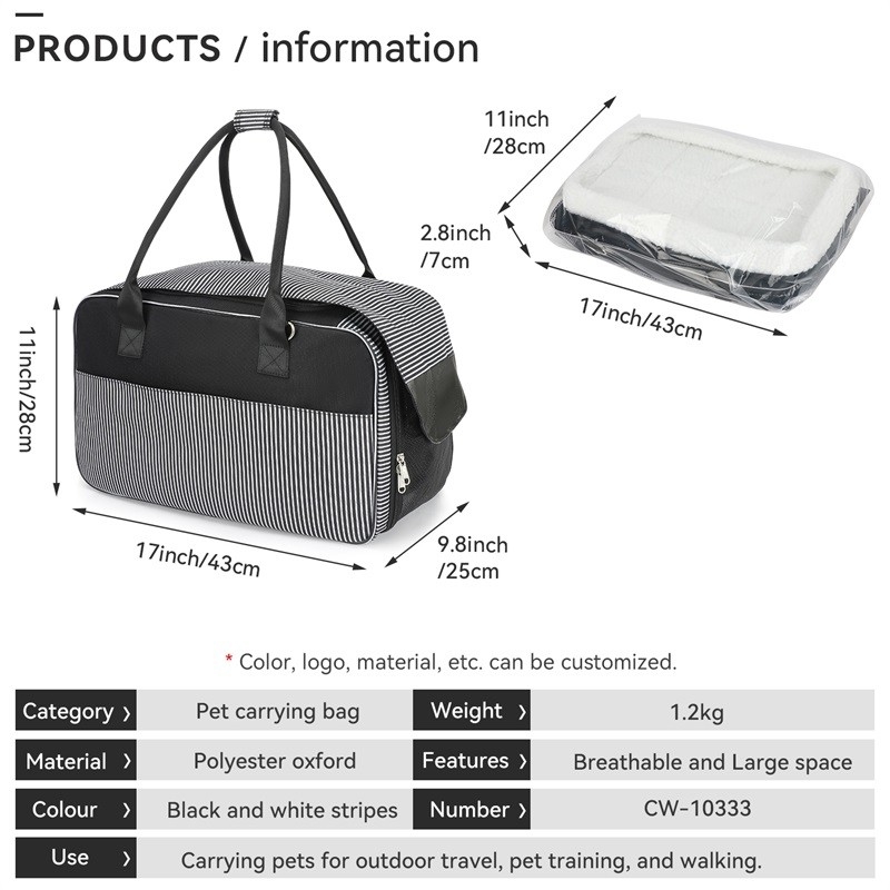 Compagnie aérienne approuvée Maillage respirant Portable Dispenser de sac de caca pour chiot, chat et chien Sac de voyage personnalisé pour animaux de compagnie