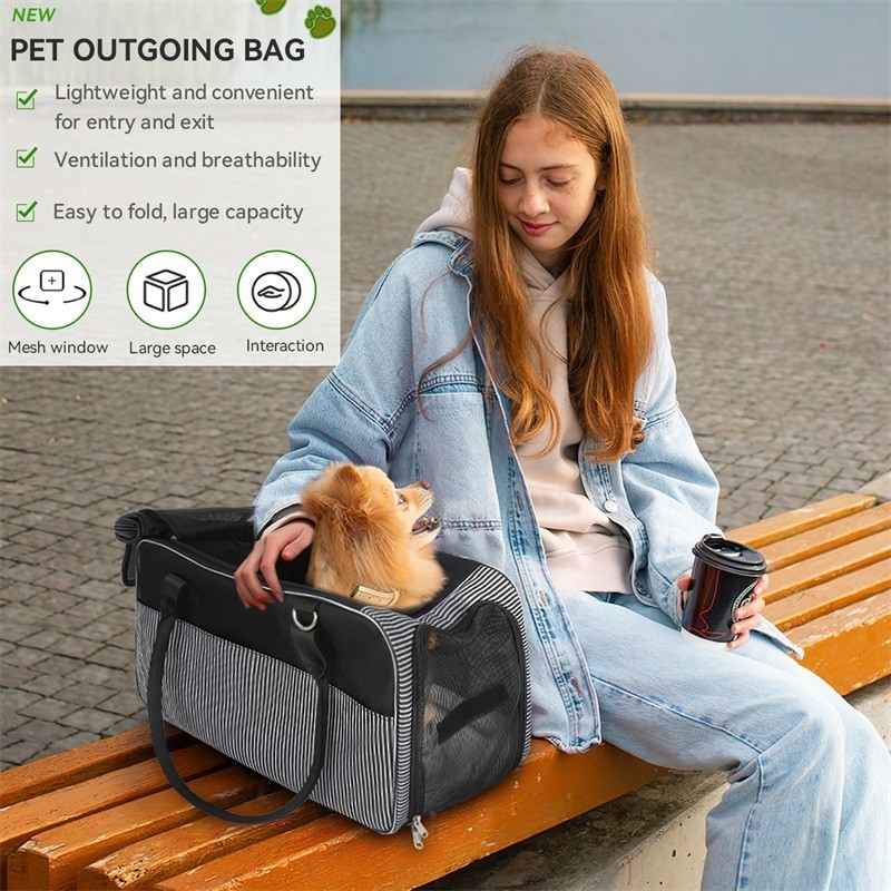 Compagnie aérienne approuvée Maillage respirant Portable Dispenser de sac de caca pour chiot, chat et chien Sac de voyage personnalisé pour animaux de compagnie