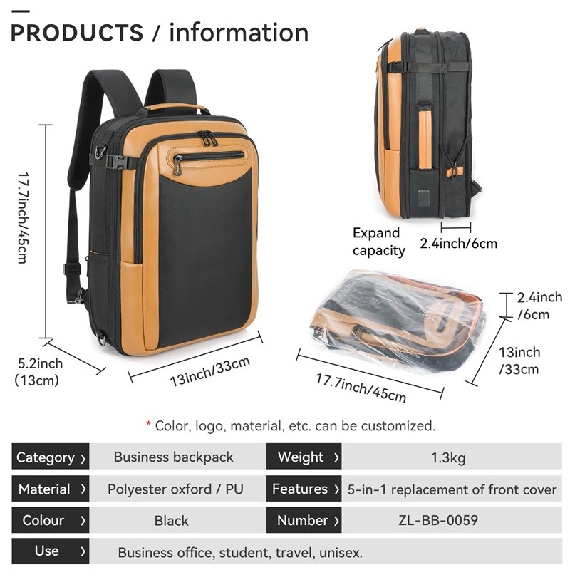 Travail résistant à l'eau École collégiale Anti-vol Entreprise Sac à dos portable de voyage sur mesure avec port de charge USB