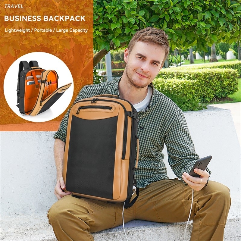 Travail résistant à l'eau École collégiale Anti-vol Entreprise Sac à dos portable de voyage sur mesure avec port de charge USB