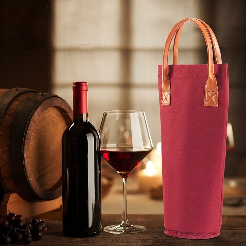 Sac isolé portatif rond de refroidisseur pour le sac de glace de vin de biberons petits 4x14 »