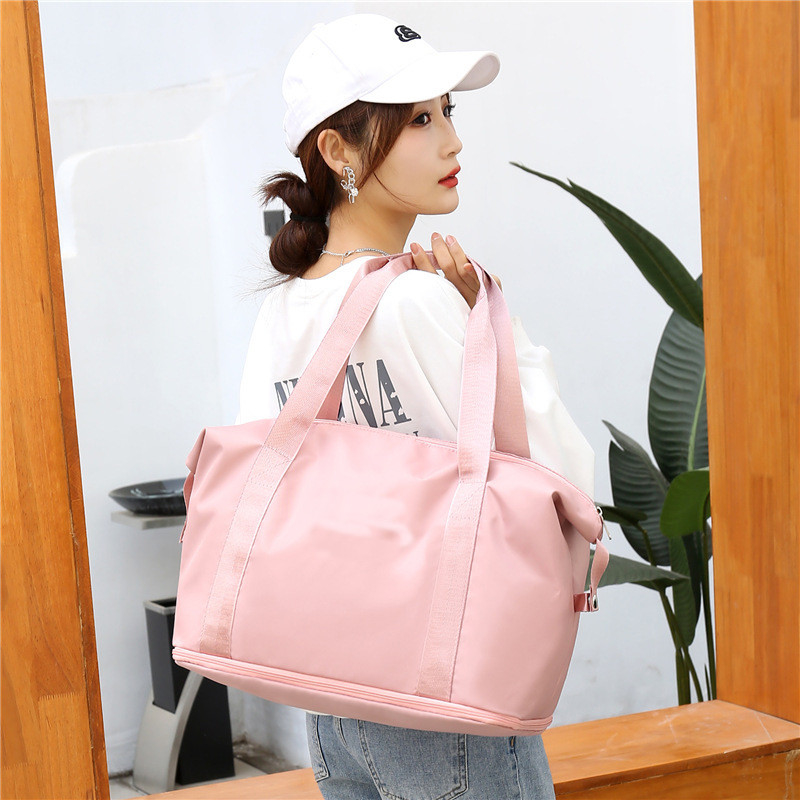 Femme de roulement 10.63x21.65x7.09 imperméables du polyester 210D de sac de voyage de molleton de sports »