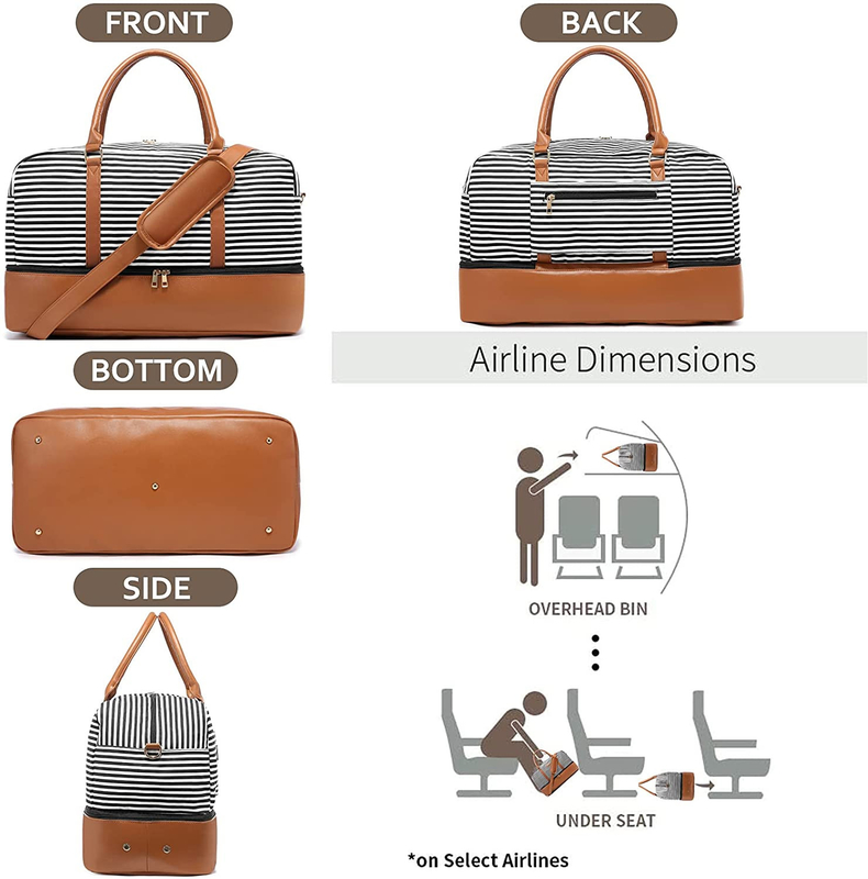 Bagage Carry On Weekend Tote 16.2x14.5x8 de sacs marins à voyage de la toile des hommes »