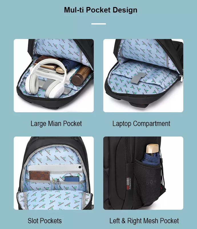 Sac à dos imperméable d'ordinateur portable d'anti vol de XL pour 1 voyage de semaine 3 jour 34x19x48CM du jour 5